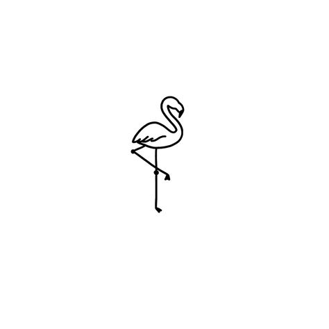 Flamingo Flash Tattoo, Flamingo Tattoo Small Simple, Flamingo Tiny Tattoo, One Line Flamingo Tattoo, Flamingo Minimalist Tattoo, Cute Holiday Tattoos, Cute Flamingo Tattoo, Flamingo Tattoo Outline, Geometric Flamingo Tattoo