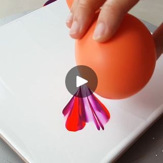 How to Paint Delicate Red Flowers with a Balloon 🌺 | How to Paint Delicate Red Flowers with a Balloon 🌺 | By Designer Gemma77Facebook Designer Gemma77, Balloon Painting, Tulips Flowers, How To Paint, Red Flowers, Flower Painting, Tulips, Balloons, Paint