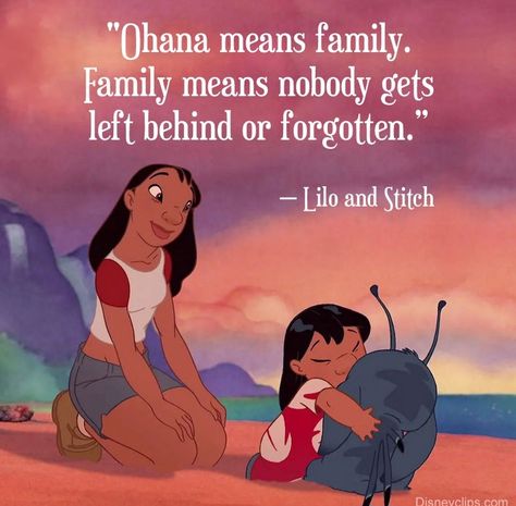 Quote About Family, Life Quotes Disney, Lilo And Stitch Movie, Stitch Movie, Quotes With Pictures, Lilo And Stitch Ohana, Lilo And Stitch Quotes, Lilo And Stitch Drawings, Stitch Quote