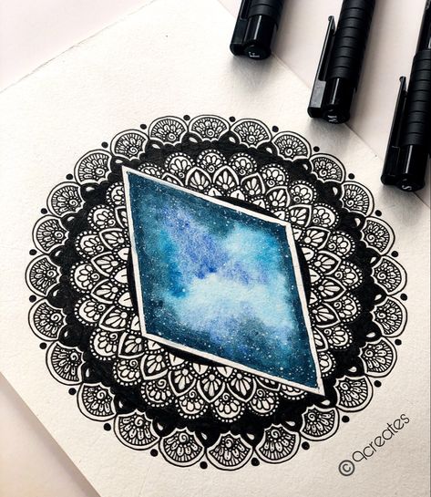 Diamond Mandala, Mandala Drawing, Mandala Art, Drawings, Instagram, Mandalas