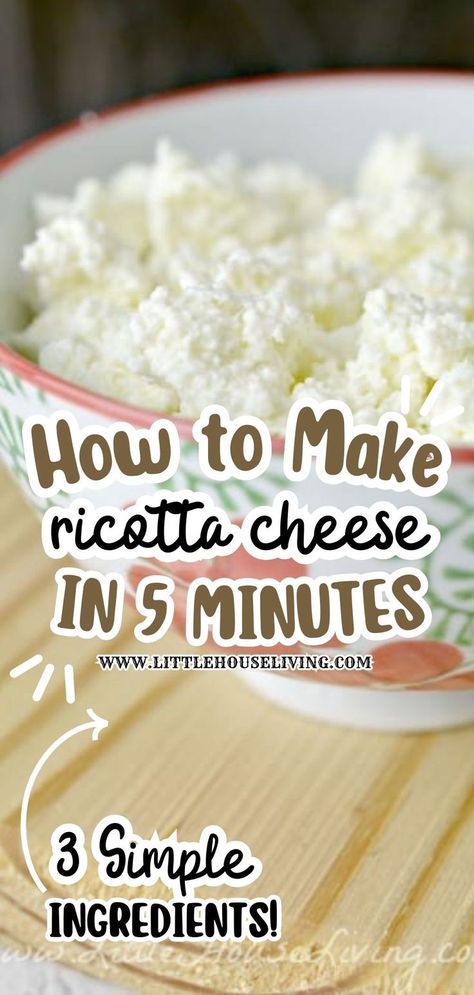 Follow this easy guide to making DIY ricotta cheese in your kitchen. Using milk, vinegar, and a few simple tools, you'll create a creamy and flavorful cheese that's perfect for a variety of recipes. Homemade ricotta is a fantastic addition to your culinary skills and adds a delicious homemade touch to your meals. Diy Ricotta Cheese, Home Made Ricotta Cheese, Make Ricotta Cheese, Ricotta Cheese Recipe, Homemade Ricotta Cheese, Cheese Recipes Homemade, Cheese Making Recipes, Ricotta Cheese Recipes, Cheese At Home