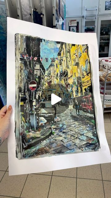 Jessica Russo Scherr | Artist on Instagram: "✨Getting the right amount of paint for the image for the image transfer. Just enough to barely see through it. 
✨High quality edited laser printed photo 📸- (I took my photo in Forcella, Napoli )
✨Gel Medium to keep the acrylic from pooling
✨Drying times matter. Leave it until it is full dry. This one was left over night because of the number of layers. 
🖼️ Curious about the specific brands of supplies  Check my the bio for the link - Want to own this piece, DM me.
 
Need more info about Gelli Plate Printing? My Top Tips are detailed in my latest YT Tutorial linked in bio. Just posted it yesterday!

#Gelliplateprinting #gelliarts #printmaking #PrintLife" Gelli Plate Printing Photo Transfer, Gel Printing Ideas, Gelli Plate Tutorial, Gelli Printing Tutorials, Vegetable Print, Gel Printing, Gel Plate, Gelli Plate Printing, Vegetable Prints