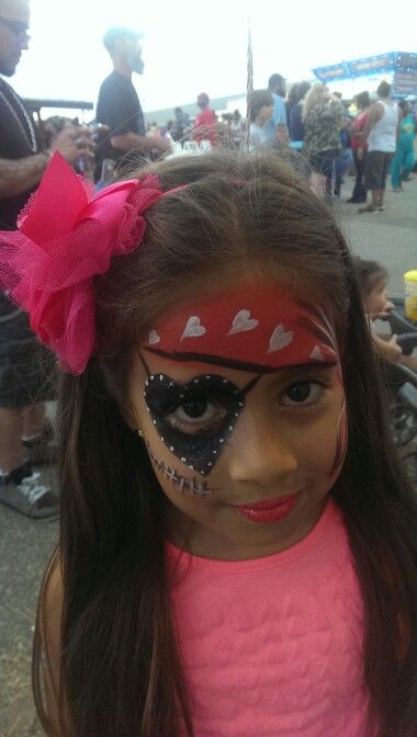 Pirate Girl Pirate Makeup Kids, Pirate Face Paint Ideas For Kids, Kids Pirate Makeup, Girl Pirate Makeup, Pirate Girl Makeup, Pirate Face Paint, Kids Face Painting Easy, Mermaid Costume Kids, Pirate Makeup