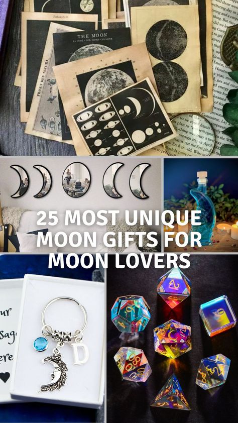 We realize that choosing the perfect moon gifts are a bit tricky. When you are about to give a surprise, most moon lovers will expect something fabulous and also meaningful, which will fit every occasion. To help you choose the best gift, let’s check out the following ideas of 25 unique moon gifts that we have compiled just for you! #moongifts #moongiftsforhim #moongiftsdiy Moon Gifts For Him, Moon Themed Gifts, Moon Gift Ideas Diy, Moon Gift Ideas, Awesome Things To Buy, Moon Goddess Necklace, Christmas Cookie Box, Diy Stocking Stuffers, Diy Stockings