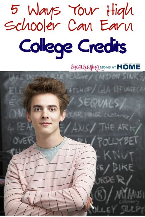 Did you know your high schooler can earn college credits while still in high school? Here's 5 ways to help them do it! #homeschool #highschool #college Parents With Child, Biblical Homeschooling, Christian Worldview, School Encouragement, Homeschool High School Curriculum, Homeschool Highschool, High School Credits, College Mom, Homeschool Fun