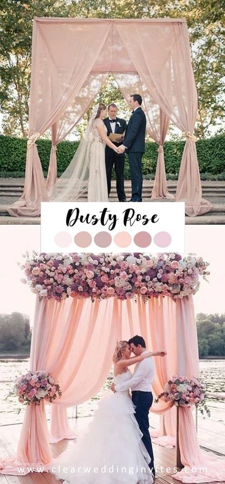 Dusty Rose Color Palette Wedding, Old Rose Wedding Motif, Dusty Pink Wedding Theme, Dusty Rose Invitation, Sunset Themed Wedding, Wedding Dusty Pink, Dusty Rose Wedding Theme, Rose Wedding Colors, Dusty Pink Wedding Invitations