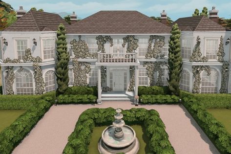 Westbury Golf Club | Patreon Sims 4 Golf Cc, Sims 4 Country Club Cc, Sims 4 Country Club, Country Club House, Sims Lots, Brindleton Bay, Lotes The Sims 4, Sims Houses, Arch House