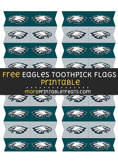 Free Philadelphia Eagles Toothpick Flags Philadelphia Eagles Snacks, Philadelphia Eagles Food Ideas, Philadelphia Eagles Diy Crafts, Eagles Themed Party, Eagles Party Ideas Philadelphia, Eagles Snacks, Eagles Printables Free, Philadelphia Eagles Themed Food, Philadelphia Eagles Printables Free