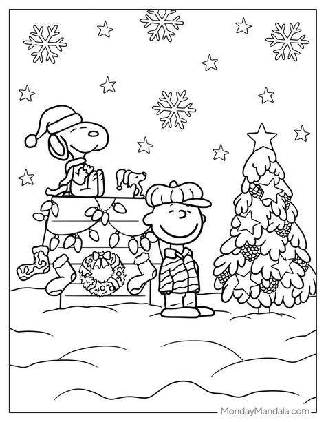 Snoopy Coloring Pages Christmas, Charlie Brown Thanksgiving Coloring Page, Snoopy Christmas Coloring Pages, Cute Winter Coloring Pages, Charlie Brown Coloring Pages, Peanuts Coloring Pages, Peanuts Gang Birthday Party, Draw Snoopy, Snoopy Coloring Pages