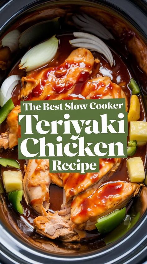 The Best Slow Cooker Teriyaki Chicken Recipe Crock Pot Teriyaki Chicken Recipes, Teriyaki Chicken Crock Pot Healthy, Crockpot Recipes Teriyaki Chicken, Slow Cooker Chicken Tenders Recipes, Crockpot Chicken Teriyaki With Veggies, Crock Pot Terriaki Chicken, Teriyaki Chicken Thighs Crock Pot, Crockpot Teriyaki Chicken Easy, Crockpot Teriyaki Chicken Thighs