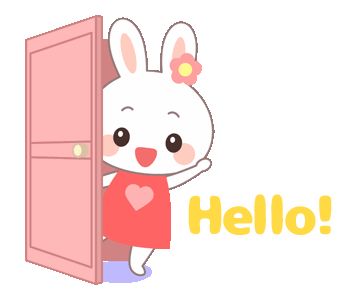 Hello Cartoon, Hi Gif, Special Friendship Quotes, Hello Sticker, Hello Gif, Rabbit Sticker, Animiertes Gif, Good Morning Love Gif, Cute Good Morning Images