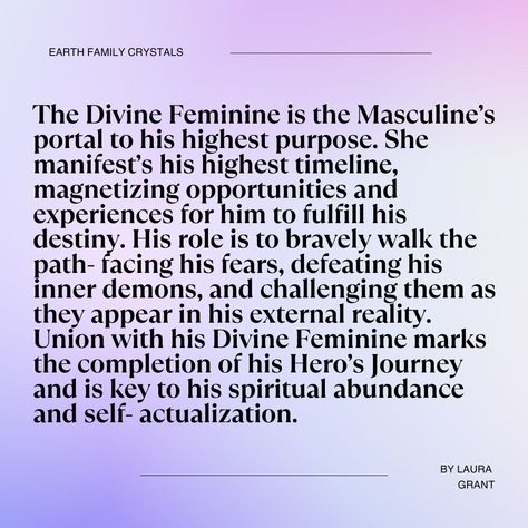 When integrating your divine feminine and masculine  to come into divine union, you can call upon the energy of crystals to assist you through the upheavals that healing may feel like. Divine Union Quotes, Divine Love Quotes, Divine Feminine And Masculine Quotes, Rise Of The Divine Feminine, The Divine Masculine, Divine Masculine And Feminine Union, Divine Feminine Friendships, Divine Feminine Divine Masculine, Divine Feminine Healing