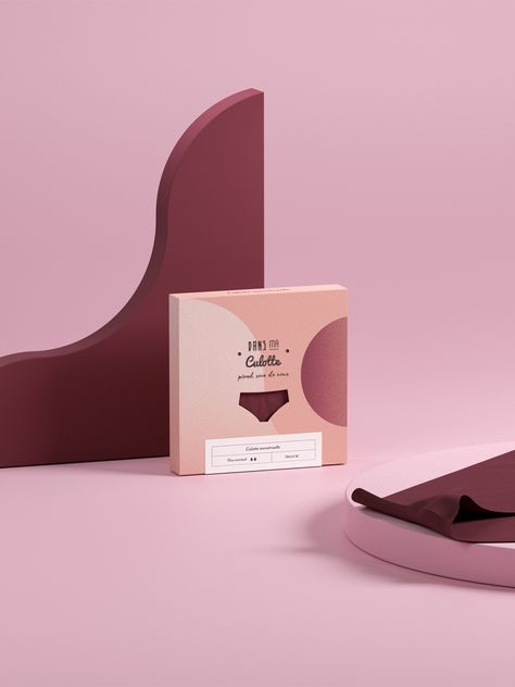 Panty Packaging Design, Period Packaging Design, Menstrual Cup Packaging, Periods Illustration, Period Branding, Panty Packaging, Period Packaging, French Moodboard, Spa Packaging