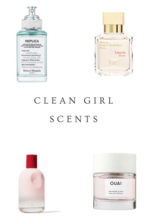 Elevate your clean girl aesthetic with these fresh scents. Scents Aesthetic, Clean Girl Perfume, Girl Perfume, Fresh Scents, Melrose Place, Clean Girl Aesthetic, Clean Body, Clean Scents, Body Care Routine