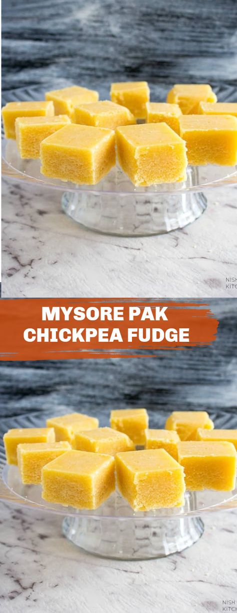 Chickpea Fudge Recipe, Chickpea Fudge, Mysore Pak, Chick Pea, Diwali Food, Chickpea Recipes, Fudge Recipe, Indian Sweet, Indian Sweets