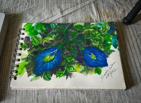 Watercolor painting on paper Artist Sharmin Sultana Nipa Aparajita Flower, Painting On Paper, Paper Artist, Flower Paintings, Acrylic Colors, Flower Painting, Watercolor Painting, Watercolor Paintings, Paintings