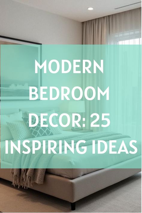 Modern Bedroom Decor: 25 Inspiring Ideas Cozy Colors Palette, Bedroom Decor Modern, Stylish Bedroom Decor, Stylish Bedding, Chic Lighting, Chic Bedroom Decor, Sleek Furniture, Small Kitchen Decor, Modern Ideas