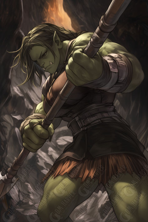 Female Ogrillon Female Ogre, Female Orc, Cool Picks, Fantasy Races, Dungeons And Dragons Homebrew, Dragon Artwork, Character Sheet, Character Creation, Dnd Characters