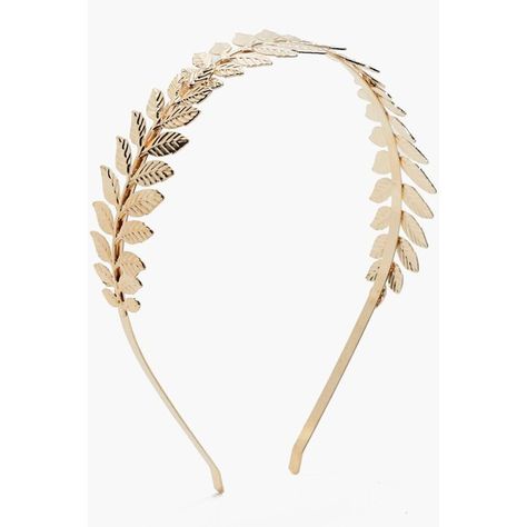 Boohoo Kerry Grecian Leaf Metal Headband ($10) ❤ liked on Polyvore featuring accessories, hair accessories, flower crown, glitter leaf garland, glitter garland, hair band accessories and leaf garland Leaf Hair Accessories, Leaves Garland, Hair Accessories Flower, Wrap Headband, Luxury Hair Accessories, Flower Crown Headband, Glitter Headbands, Band Accessories, Metal Headband