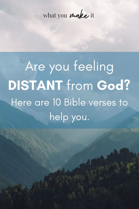 Are you going through a season where God feels far? Read on for Christian encouragement and scriptures to know what to do when you are distant from God. This is the perfect Bible study to share with your friends to help draw you close to God. Verses When You Feel Far From God, Feeling Far From God, Bible Verses When You Feel Discouraged, God Help Me Through This, Getting Close To God, Bible Verses For When, Close To God, When You Feel Lost, Fast And Pray