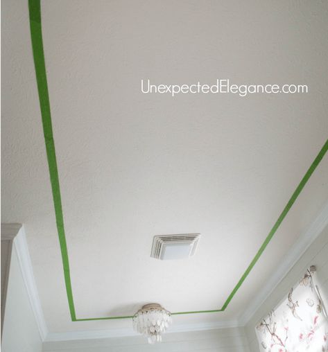 Easily Add Interest to Your Ceiling and Make the Room feel Taller-1-3 Ceiling Trim Ideas, Low Ceiling Bedroom, Vaulted Ceiling Ideas, Gorgeous Living Room, Vaulted Ceiling Living Room, Ceiling Trim, High Ceiling Living Room, False Ceiling Living Room, Ceiling Painting