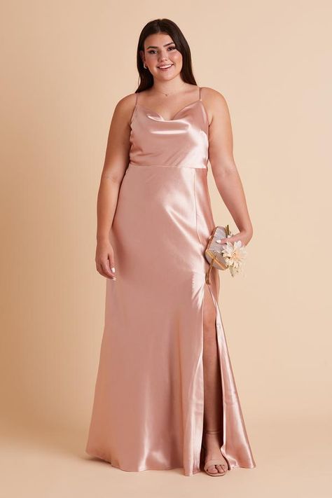 Birdy Grey Satin, Bridesmaid Plus Size, Rose Gold Bridesmaid Dress, Mauve Bridesmaid, Mauve Bridesmaid Dress, Bridesmaids Outfits, Jay Dress, Chic Bridesmaid Dresses, Dusty Rose Bridesmaid Dresses