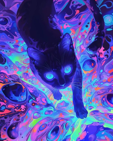 Trippy Aesthetic, Art Trippy, Illustration Kunst, Arte Peculiar, Psy Art, Beautiful Dark Art, Neon Art, Arte Animal, Ethereal Art