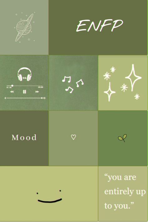 ENFP, asthetic, collage, green asthetic, Myers's Briggs's personality, mood board, cute, green. Green Mood Board Painting, Green Mood Board Aesthetic Painting, Enfp Aesthetic Wallpaper, Enfp Bedroom, Enfp Wallpaper, Enfp Core Aesthetic, Personality Mood Board, Enfp Aesthetic, Enfp Core