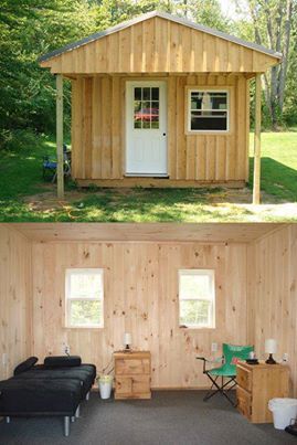 Small One Person House, One Person House, 12x12 Cabin, 12x20 Cabin, Small Cabins On A Budget, Cabin On A Budget, Build Your Own Cabin, Small Cabins, Timber Cabin