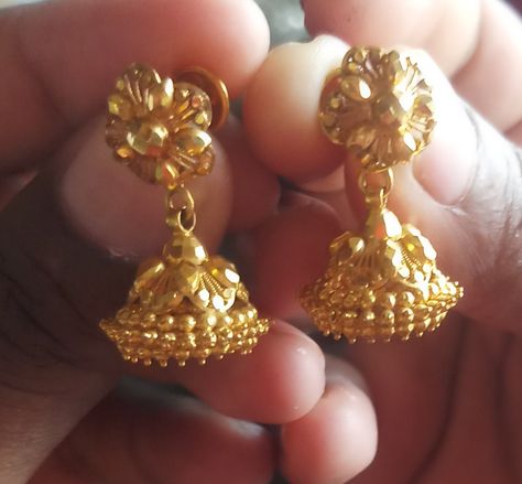 Gold Buttalu In 5 Grams, Kammalu Buttalu Gold, Buttalu Gold, Small Jhumka, Vanki Ring, Couple Ring Design, Morning Status, Delicate Gold Jewelry, Gold Jewels Design