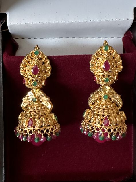 Kante Designs Latest, Gold Buttalu Designs, Gold Buttalu Earrings Latest, Buttalu Earrings Gold, Buttalu Gold, Buttalu Designs, Chandbali Earrings Gold, Full Bridal Jewellery Set, Gold Buttalu