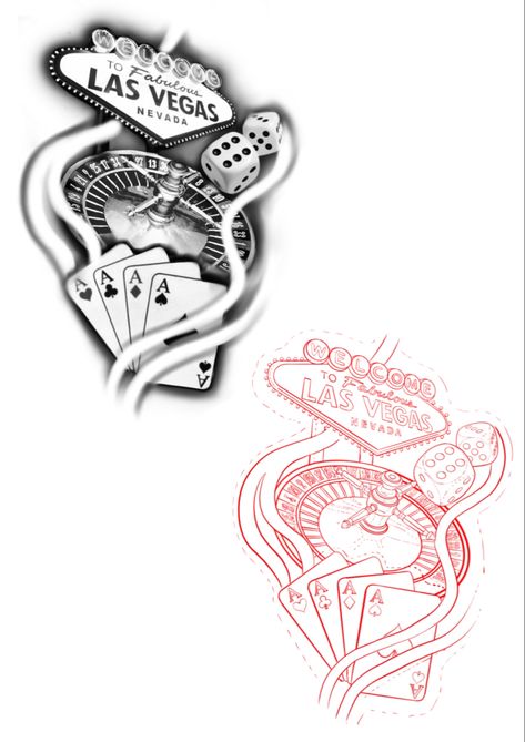 Cards Dice Tattoo, Casino Theme Tattoo, Roulette Wheel Tattoo Design, Roulette Wheel Tattoo, Gamble Tattoo Design, Roulette Tattoo, Gambling Tattoos, Tattoo Art Drawings Sketches, Hahaha Joker