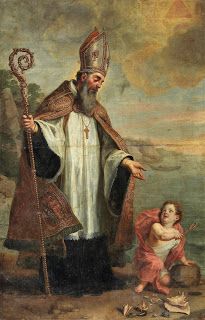 Gaspar de Crayer, St. Augustine and the Trinity Flemish, 1655 Madrid, Museo del Prado Augustine Of Hippo, Jesus Wall Art, Ancient Paintings, Christian Images, Religious Paintings, Ayat Alkitab, Saint Augustine, Beautiful Dark Art, Catholic Art