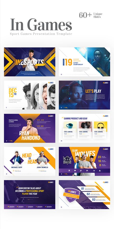 In Games – Sport & Games Event Presentation Template #PowerPoint #PPT #template Sports Powerpoint Template, Event Presentation Template, Gaming Presentation Design, Sport Template Design, Ppt Games Template, Event Presentation Design, Sports Presentation Design, Gaming Presentation, Creative Ppt Design