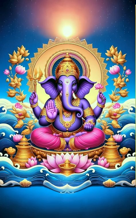 Ganesh Ji Ka Photo, Jay Ganesh, Ganesha Artwork, Ganapati Bappa, Morning Wednesday, Shiva Shankara, Shri Ganesh Images, Ganesha Tattoo, God Artwork