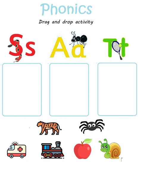 Satpin Worksheets Free, Satpin Phonics Worksheets, Jolly Phonics S Sound Worksheet, Ph Phonics Worksheets, Jolly Phonics T Sound Worksheet, Jolly Phonics, Teaching Phonics, Phonics Worksheets, Alphabet Worksheets