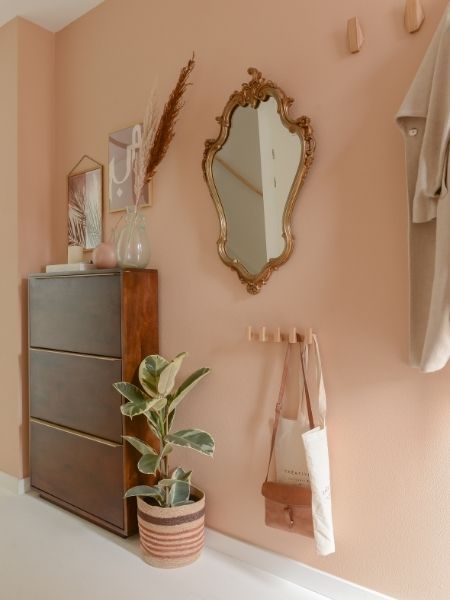 Flexa Binti Home Kleurencollectie | Flexa Bathroom Redecorating, Pink Bathroom Decor, Cosy Living Room, Shop Layout, Interior D, Pink Bathroom, Dressing Room Design, Contemporary Home Decor, Contemporary Home