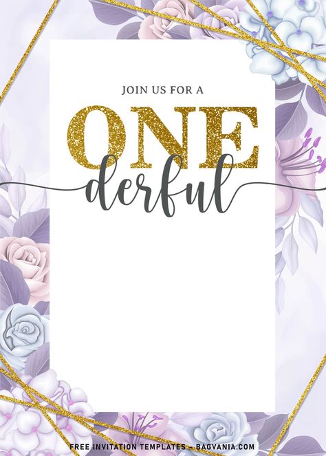 Awesome 9+ Gorgeous Floral Onederful First Birthday Invitation Templates #free #freeinvitation2019 #birthday #disney #invitations #invitationtemplates 1 Year Birthday Invitation Card, 1st Birthday Invitation Card Template, 1st Birthday Invitation Template Free Editable, Planning 1st Birthday Party, 1st Birthday Invitations With Photo, Rapunzel Invitations, Mr Onederful Birthday Invitations, First Birthday Invitation Cards, Happy Birthday Invitation Card