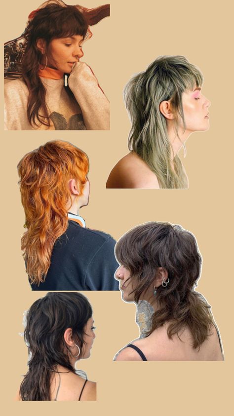 Mullet Shag Women, Mullet Long Bangs, 70s Mullet Women, 70s Shag Mullet, Modern Mullet Women Long, Alternative Curly Hairstyles, Fairy Mullet, Long Mullet Straight Hair, Long Shag Mullet