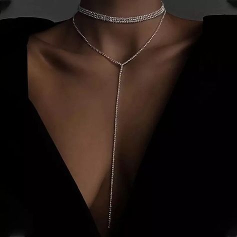 Fashion Multi Layers Rhinestone Choker Necklace 2022 Jewelry Long Tassel Crystal Pendant Necklaces for Women Necklace Outfit, Fancy Jewelry Necklace, 얼굴 그리기, Long Tassel Necklace, Cheap Necklaces, Rhinestone Choker Necklace, Crystal Choker Necklace, Neck Accessories, Rhinestone Choker