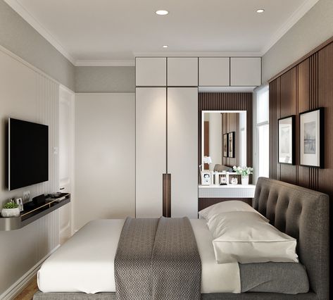 Small Bedroom Simple Design, Small Bedroom Luxury Design, 15sqm Bedroom Design, Tiny Bedroom Design Minimalist, 9sqm Bedroom Design, Normal Bedroom Design, Modern Bedroom Interior Simple, Tiny Master Bedrooms Decor, Modern Minimalist Bedroom Design