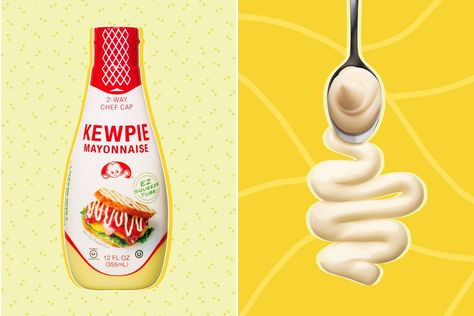 Kewpie mayo is a Japanese brand of mayonnaise with a richer, umami-laden flavor that makes it the perfect addition to everything from egg salad to okonomiyaki. Learn what it is and how to make a copycat version at home from pantry staples. Diy Kewpie Mayo Easy, Diy Kewpie Mayo, Japanese Pancake Recipe, Kewpie Mayo, Kewpie Mayonnaise, The Spruce, Kitchen Needs, Spicy Tuna, Diy Cans