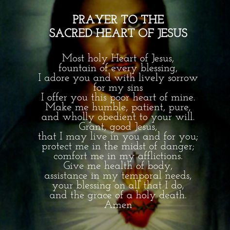 Prayer to the Sacred Heart of Jesus - Today, June 3, is the Feast Day of the Sacred Heart of Jesus. Sacred Heart Devotion, The Sacred Heart Of Jesus, Jesus Today, Miracle Prayer, Special Prayers, The Sacred Heart, Sacred Heart Of Jesus, Jesus Prayer, Divine Mercy