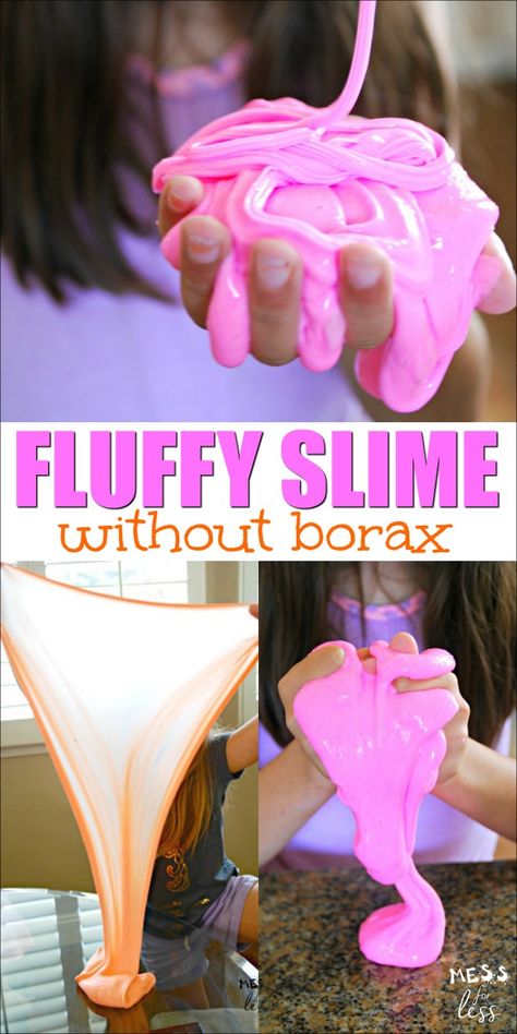 My kids came to me recently wanting to make a Fluffy Slime Recipe without Borax. Fluffy slime has a different consistency than regular slime, but it is every bit as fun! #slime #slimerecipe #boraxfreeslime Slime Projects, Cara Membuat Slime, Slime Without Borax, Borax Free Slime, Kids Slime, Fun Slime, Fluffy Slime Recipe, Sticky Slime, Making Fluffy Slime