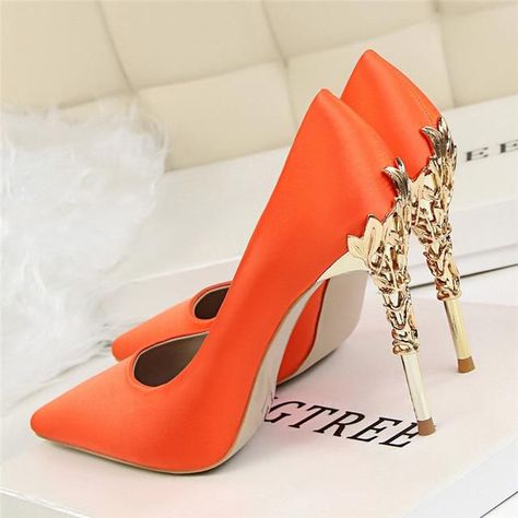 Wedding Shoes High Heels, Prom Dress Shoes, High Heel Dress, Basic Heels, Yellow Heels, Satin Pumps, Womens Wedding Shoes, Prom Shoes, Dress Shoes Womens