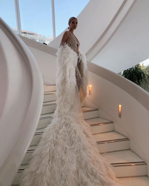 Vampire Diaries And The Originals, Feather Wedding Dress, Hollywood Glamour Dress, Glam Closet, Coast Of France, Cannes 2022, Sparkle Prom Dress, Runway Gowns, Prom Inspiration