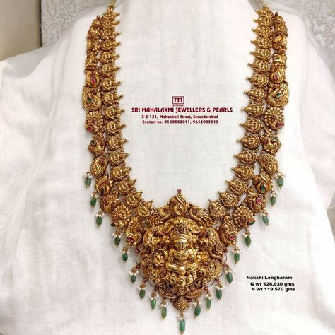 Haram Designs Gold Latest, Gold Haram Designs, Marriage Jewellery, Haram Designs, Gold Haram, Wedding Jewelry Sets Bridal Jewellery, Big Rangoli, Gold Temple Jewellery, Gold Jewels Design