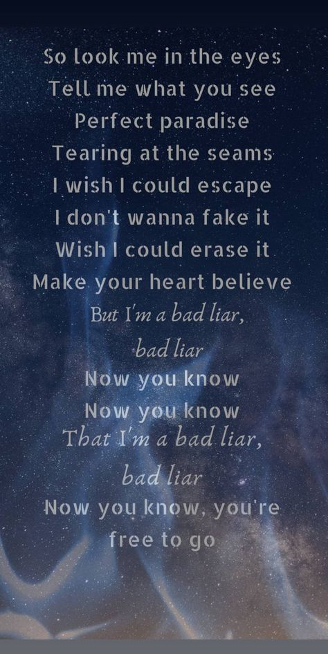 Bad Liar Imagine Dragons, Bad Liar Lyrics, Imagine Dragons Lyrics, Bad Liar, Imagine Dragons, What You See, Knowing You, Make It Yourself, Music