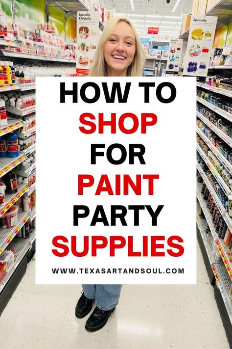 I’m Heidi Easley and teach you how to make money teaching paint parties. There are few things you want to keep in mind when shopping for paint party supplies. This post has 3 tips to help you get all the supplies you need at the best price! Girls Paint Party Ideas, Paint And Praise Party Ideas, Paint Party Ideas For Adults, Painting Party Ideas For Adults, Paint Party Ideas, Ladies Painting, Art Paint Party, Christian Woman Encouragement, Kids Painting Party