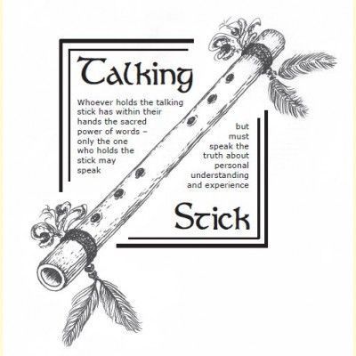 The talking stick is used in many Native American traditions. Whoever holds the stick has the right to talk.  The talking stick is used to make sure that each person in a group has a chance to express his or her own thoughts. Everyone else has to show respect and remain silent. When the speaker is … … Continue reading → Native American Art Projects, Native Americans Unit, Habit 5, Talking Sticks, Spirit Sticks, Indigenous Studies, Talking Stick, Indigenous Education, Meeting Ideas